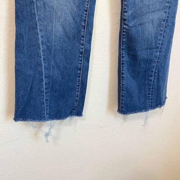 Anthropologie Pilcro High Rise Flare Jeans Raw Hem Size 29 - Picture 4 of 9